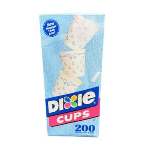 Vintage 1995 Dixie Bathroom Cups Tea Rose Design 3oz Floral Paper Cups 200 Ct